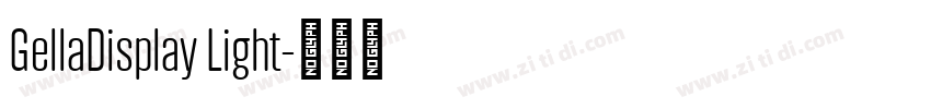 GellaDisplay Light字体转换